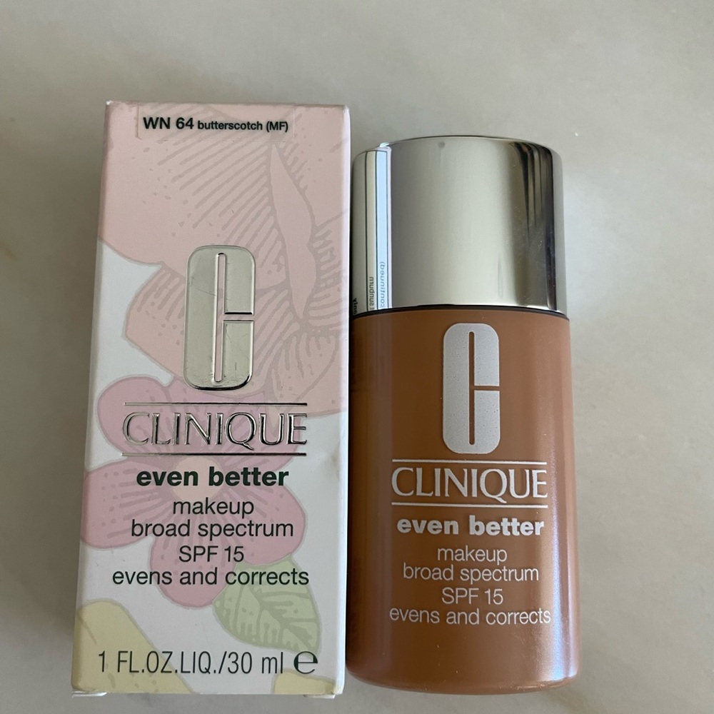 NIB Clinique Even Better Makeup SPF15 Foundation WN 64 BUTTERSCOTCH 1 fl…